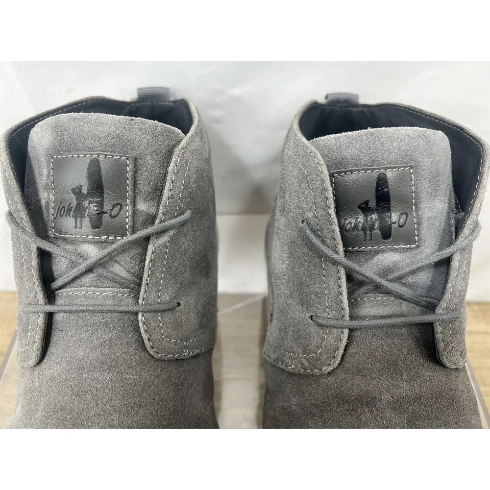 Johnnie-O Chill Chukka Mens 11M Grey Suede Leather Desert Boots Lightweight EVA‎